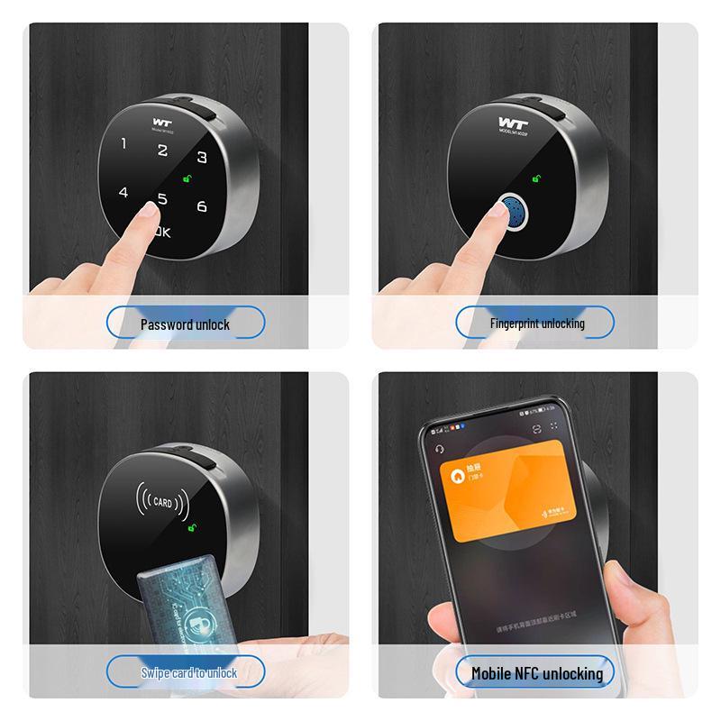 Smart Bluetooth Fingerprint Drawer Lock - Password & Three-Way Lock for Desk, Cabinet, or Mailbox