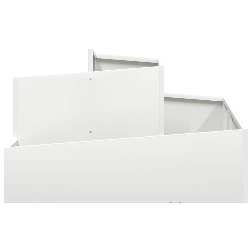 Garden Planter White 80 X 80 X 50 Cm Cold Rolled Steel