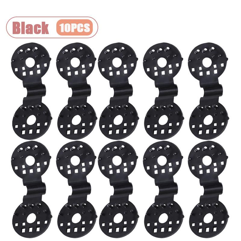 Black Sun Shade Clips Multi Purpose Greenhouse Fasteners for Tarp Camping Gear and Outdoor Canopy Windproof Installation