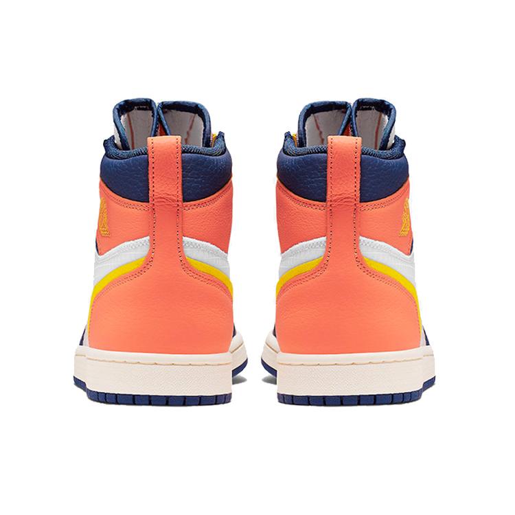 New JORDAN 1 Retro High Zip Blue Void Turf Orange Women's AQ3742-100