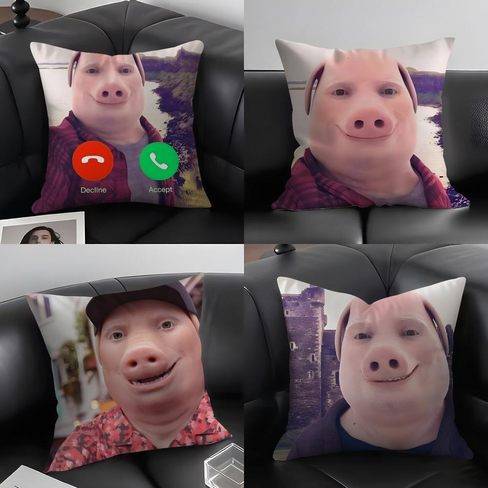 John Pork Dzwoni Poszewka na Poduszkę Ultra Miękka Przyjazna dla Skóry Chmurowy Komfort & Ukryty Zamek Błyskawiczny