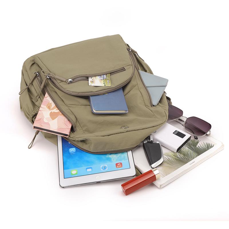 Leichter, wasserdichter Nylon-Rucksack Pendlerrucksack mit großer Kapazität für Damen