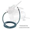 Durable Braided Airbrush Hose with Flexible Snake-like Design, 1/8 1/4 Interface – Wear-resistant for Model Painting