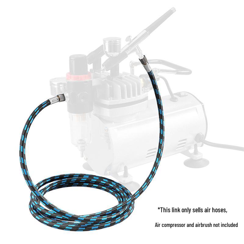 Durable Braided Airbrush Hose with Flexible Snake-like Design, 1/8 1/4 Interface – Wear-resistant for Model Painting