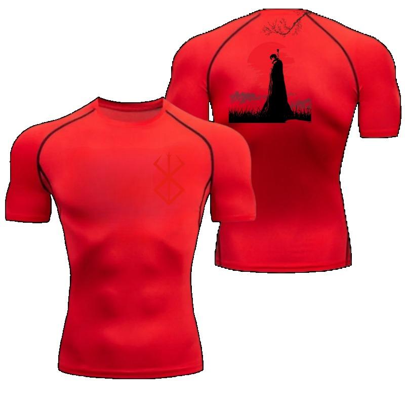 Męska Koszulka Kompresyjna Sportowa Szybkoschnąca Fitness T-shirt Obcisła Pochłaniająca Pot Jogging Jazda na Rowerze Outdoor 8 Kolorów Krótki Rękaw