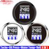 ZMFJH Digital 85MM Multifunctional Gauge 4IN1 Tachometer+Oil Pressure Meter+Water Temp+Voltage with Sensor Alarm for Car Boat