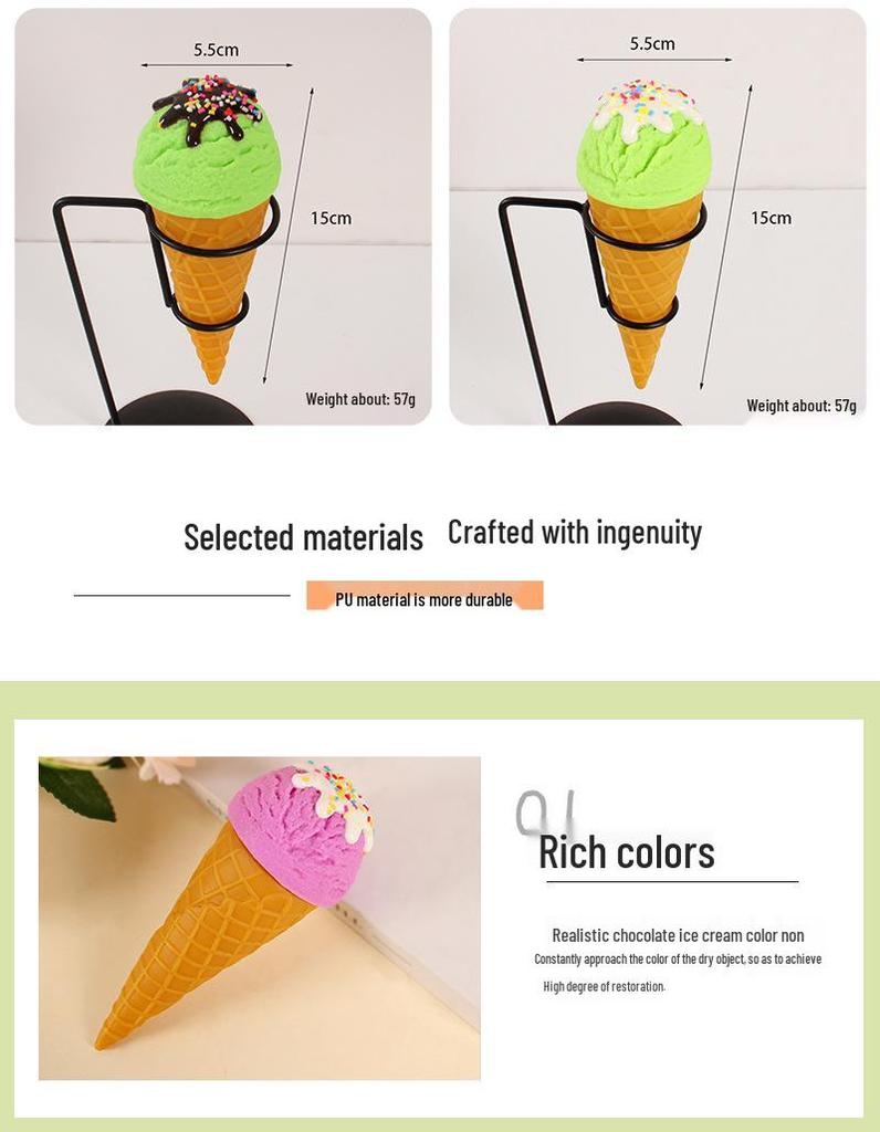 PVC Faux Ice Cream Cone for Display & Play