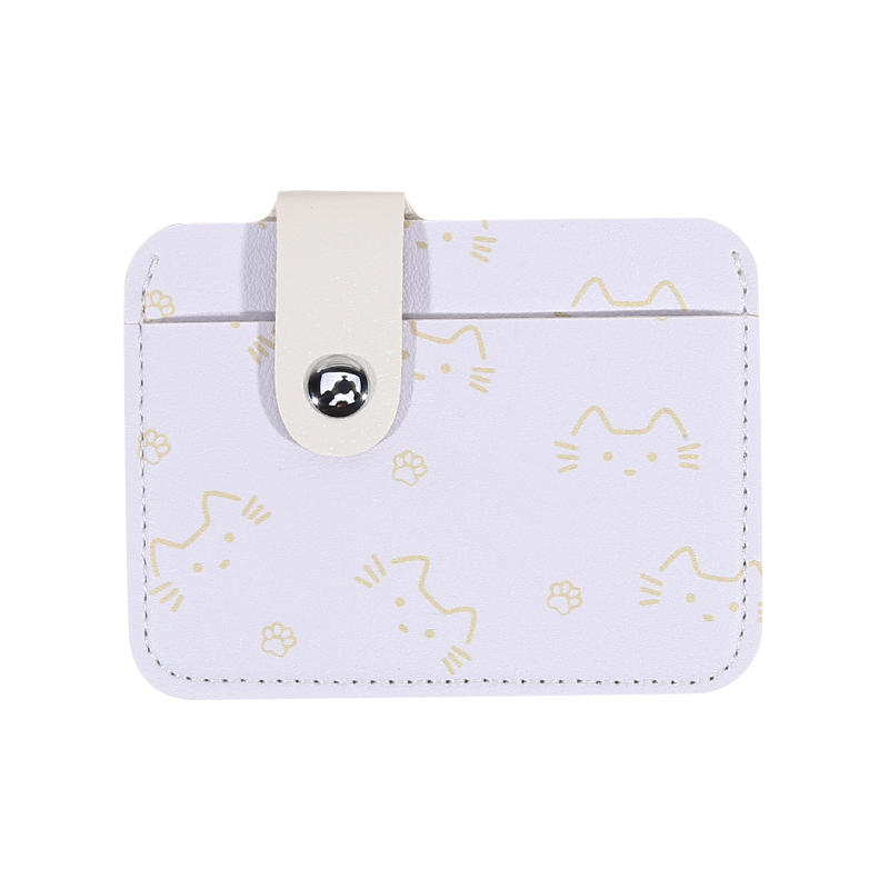 Милый держатель для кредитных карт для женщин тонкий минималистичный кошелек для переднего кармана несколько слотов для карт компактный кошелек на молнии для монет One Size фиолетовый 559₽