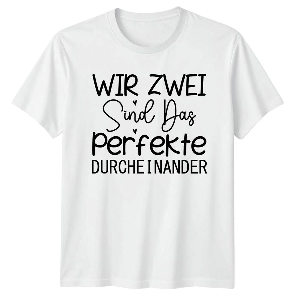 Wir Zwei Sind Das Perfekte TShirt Couple Chaos Love Gift For Him And Her S