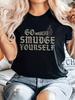 Women'S Gothic Witch Style Hand-Painted Purification Printed T-Shirt, Broom And Purification Potio