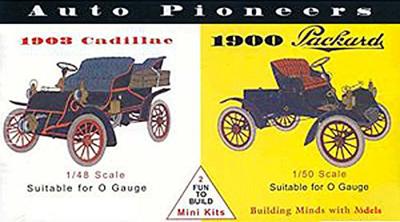 Platz Conjunto de Automóveis Americanos Antigos Cadillac 1903 Packard 1900 Modelo de Plástico GM3605 1/48 & 1/50