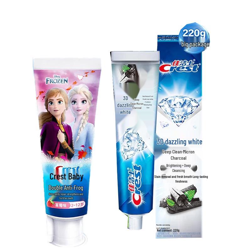 

Crest Kids Anti-Cavity & 3D White Charcoal Toothpaste Bundle