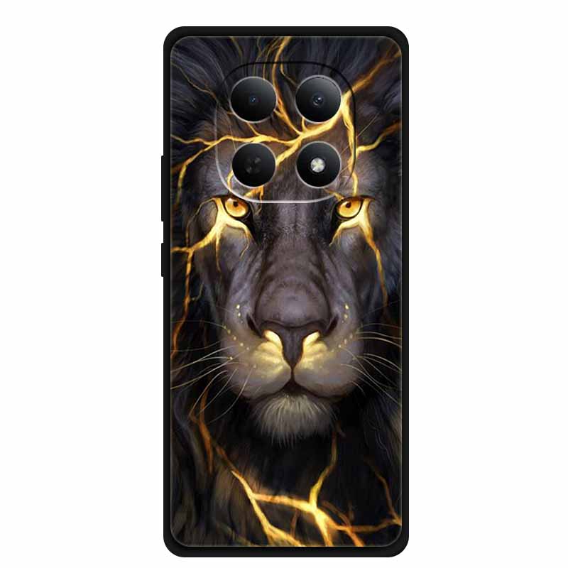 Cover For Xiaomi POCO M8 Case Funda For POCO M 8 Bumper Protective Luxury TPU Soft Silicone Back Phone Cover Animals Lion Tiger