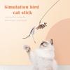 Simulation Bird Interactive Cat Toy Funny Feather Bird with Bell Cat Stick Toy for Kitten Playing Toy Cat Supplies Cat