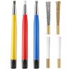 3Pcs/Set Scratch Brush Pen Set Brass Steel Fiberglass Tip Rust Removal Cleaning Pen Watch Electronic Cleaning Tool Watchmakers