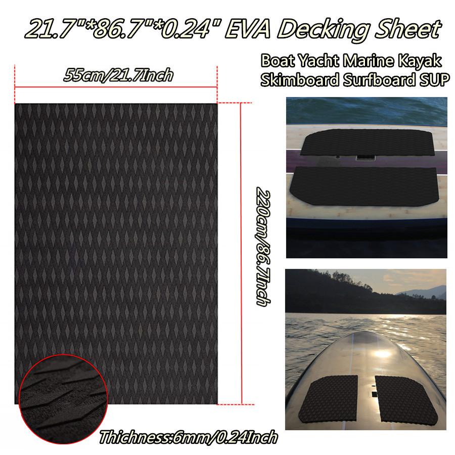 Non-Slip Traction Pad Deck Grip Mat 22in X 87in Trimmable EVA Sheet Strong Adhes