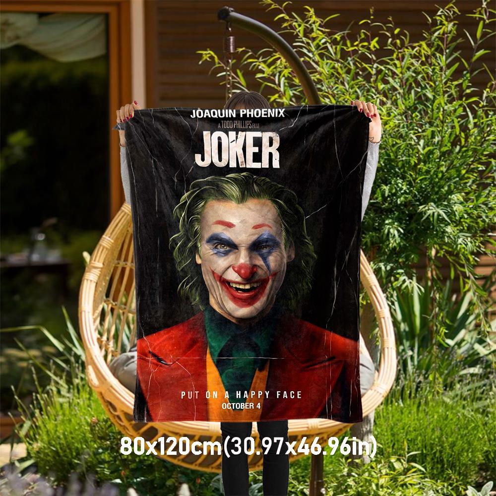 

1pc Joker Joaquin PhoenixOutdoor Flannel Blanket Soft Plush Decor for Picnics, camping,Bedroom, Playroom, or Lunch Breakn1183A 80x120cm(31x47inch)