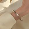 Korean Retro Geometric Wave Bracelet: Trendy Hip Hop Clubbing Accessory for Women