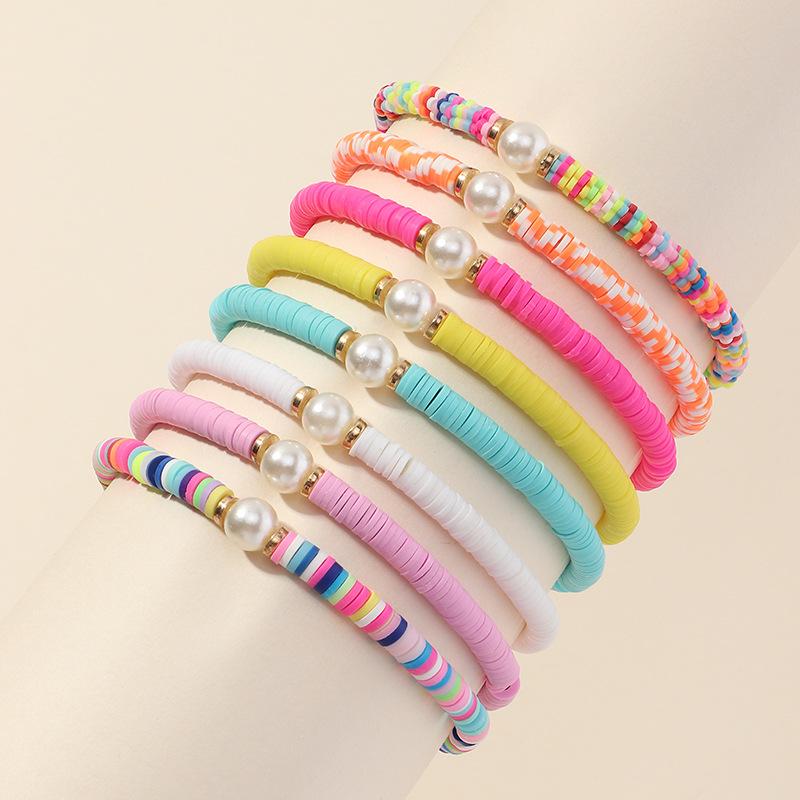 Simple Bohemia Handmade Weave Pearl Beads Bracelet For Women Holiday Jewelry Accessories Colorful Rope Gifts