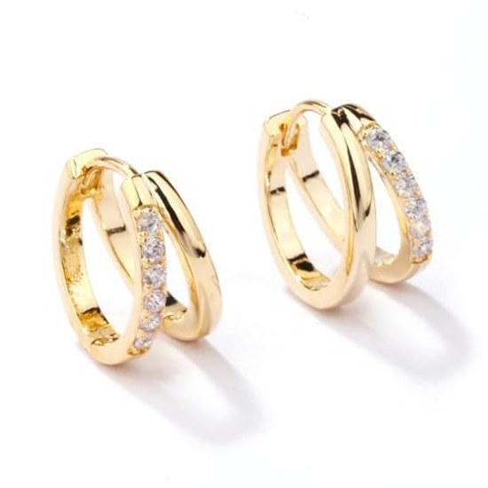 Hoop earrings women popular metal allergy compatible ring 18K ear accessories