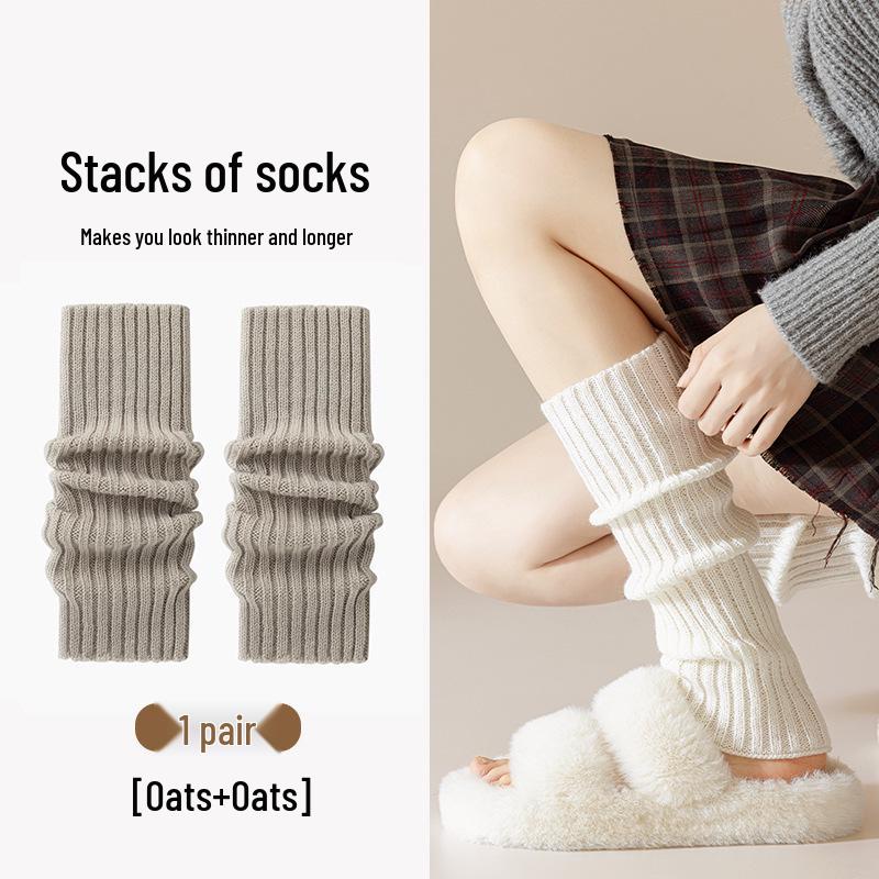 Women's Y2K Knitted Leg Warmers: Thick Autumn/Winter Japanese Style Student Socks
