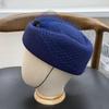 French Retro Mesh Wool Temperament Stewardess Hat Female Autumn and Winter Beret Medicine Box Hat Hepburn Style Elegant Top Hat