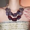 European and American color acrylic shell beaded necklace design sense collarbone chain exaggerated necklace women