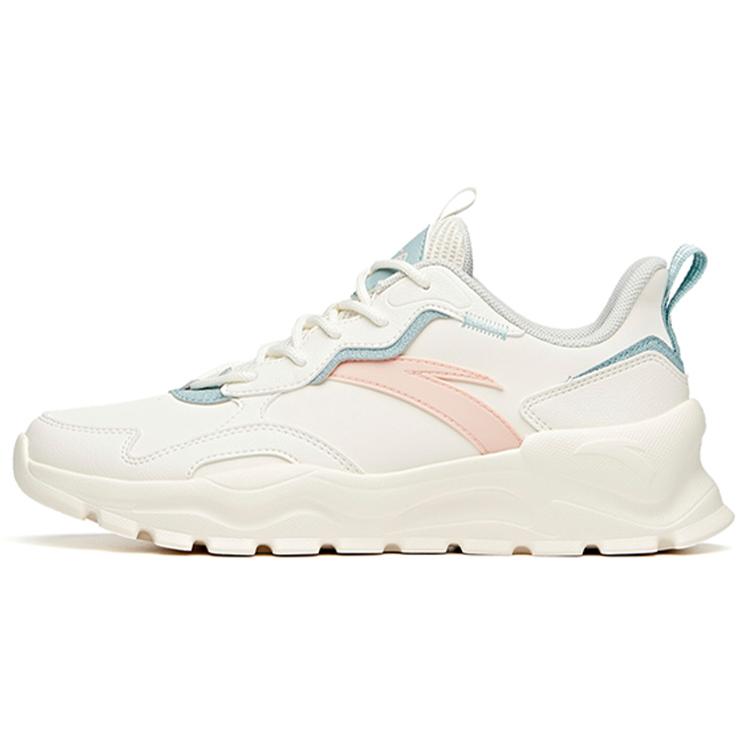 New Anta Variety Training Collection Cushioned Slip Resistant Low Top Training Shoes Women's White Blue Pink 922027022-5