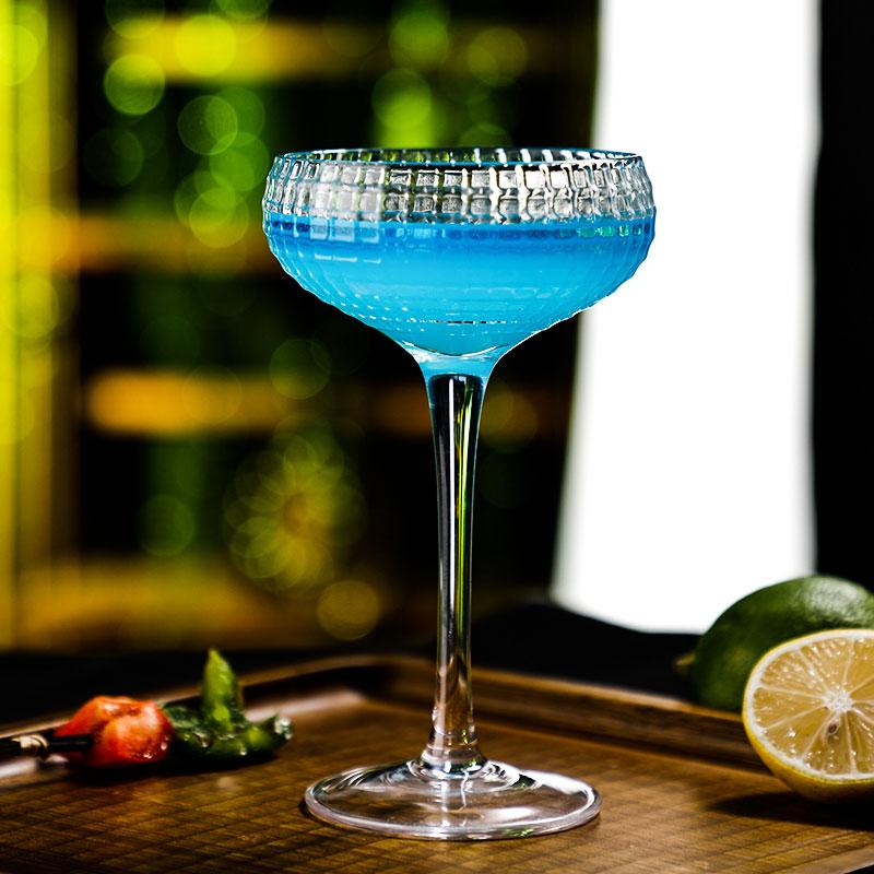 4PCS 200ML Coupe Cocktail Glass Martini Glass Crystal Set of 4