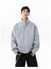 Men's High-End Cotton Long-Sleeve Sweatshirt – Solid Color, Round Neck, Versatile, Skin-Friendly Base Layer