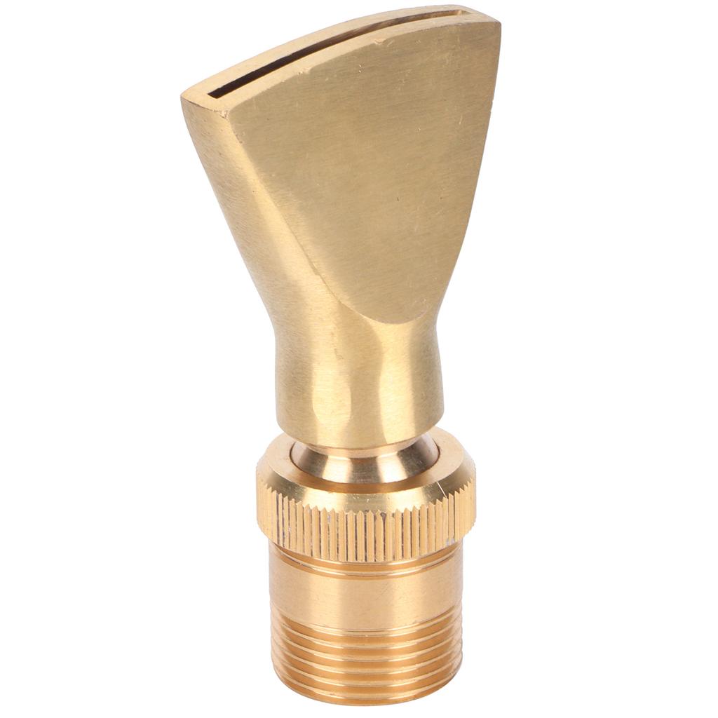 Brass Narrow Fan Jet Water Fountain Nozzle Spray Head Adjustable Pond Sprinkler(G1 2 Female Thread G3 4 Male Thread )