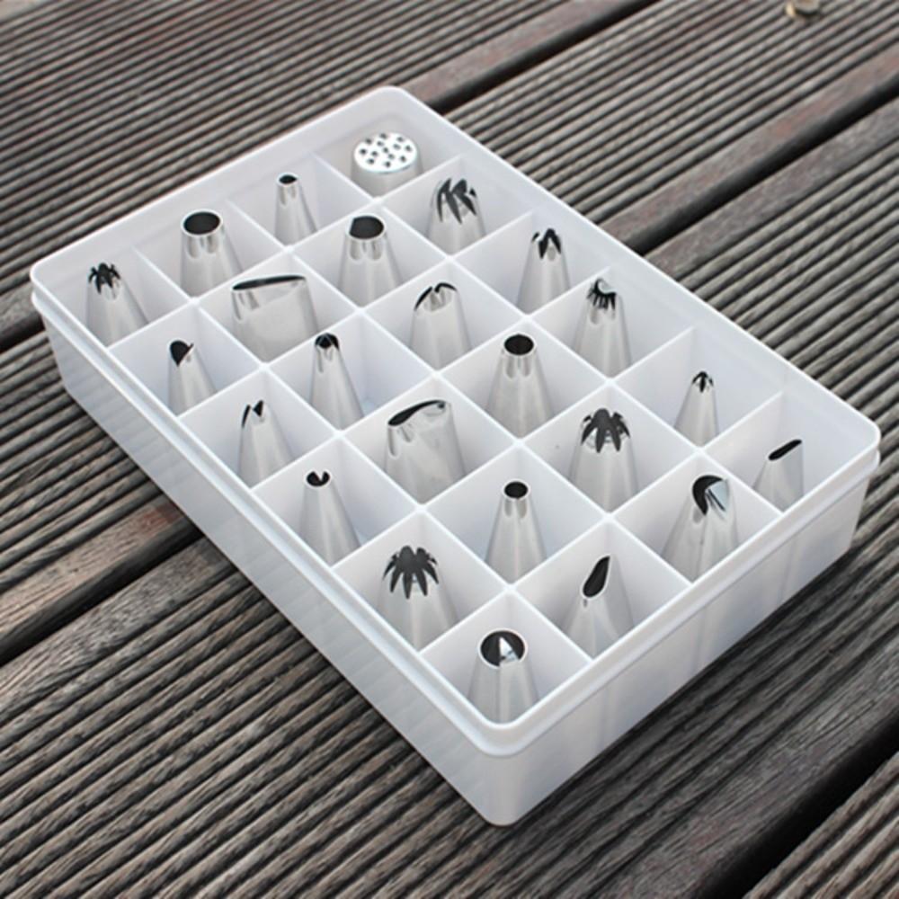 24PCS Baking Tool Cake Decorating Nozzles Set Steel Russian Tips Nozzle  Pastry Tools
