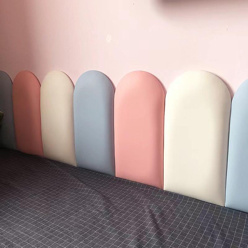 1 Stück 40/50/60 cm Kopfteil im nordischen Stil Kindergarten Schlafzimmer Kopfbrett Aufkleber Zimmer Antikollisions-Wandpaneele Heimdekoration