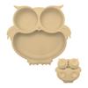 Dinosaur Silicone Anti-Spill Baby Dinner Plate Set with Suction and Compartments