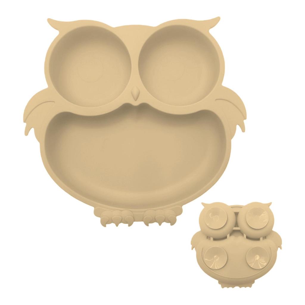 Dinosaur Silicone Anti-Spill Baby Dinner Plate Set with Suction and Compartments