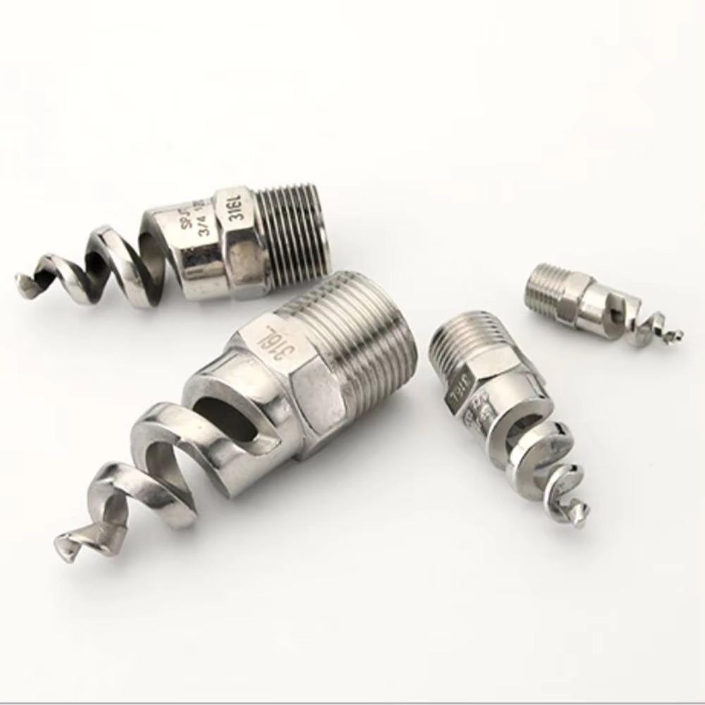 316 Stainless Steel Spiral Cone Nozzle BSP Thread Male Thread Spray Sprinkler Head DN8-DN50 1/4"-2" Size Range Atomizing Nozzle