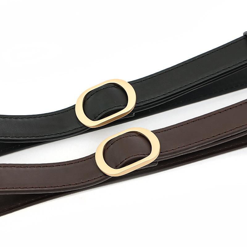 Wide Belt for Women Versatile Brown Ins Trendy Trousers Jeans Women Trousers Belt Decorative Small Fragrance Style Versatile Style