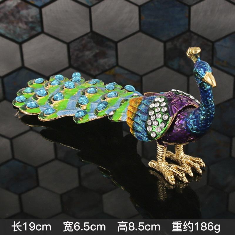 Xinjiang Colorful Enamel Color New Retro Jewelry Box Ornament Gift Diamond-encrusted Craft Home Entrance Desktop Jewelry