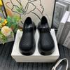 Thick-soled Two-wear Hollow Mesh Shoes Women's Single Shoes 2025 Autumn New One-pedal Lazy Muller Shoes Loafers