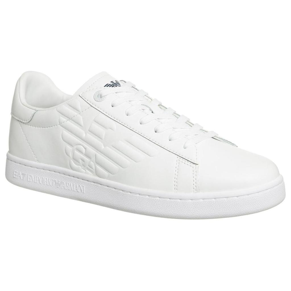 Emporio Armani EA7 Embossed Logo Low-Top Fashion Sneakers Unisex Sneakers White X8X001XCC5100001