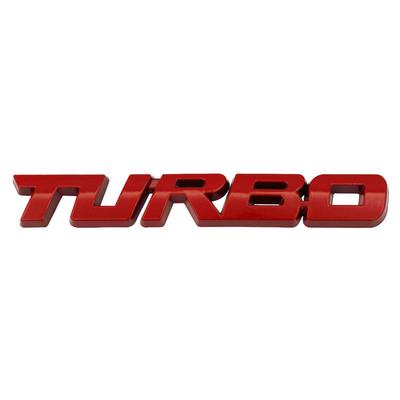 NEGUS Turbo Emblem Turbo Car Emblem Sticker Car Sticker 0.7 X 5.0 Inches (18 X 129 Mm), Red