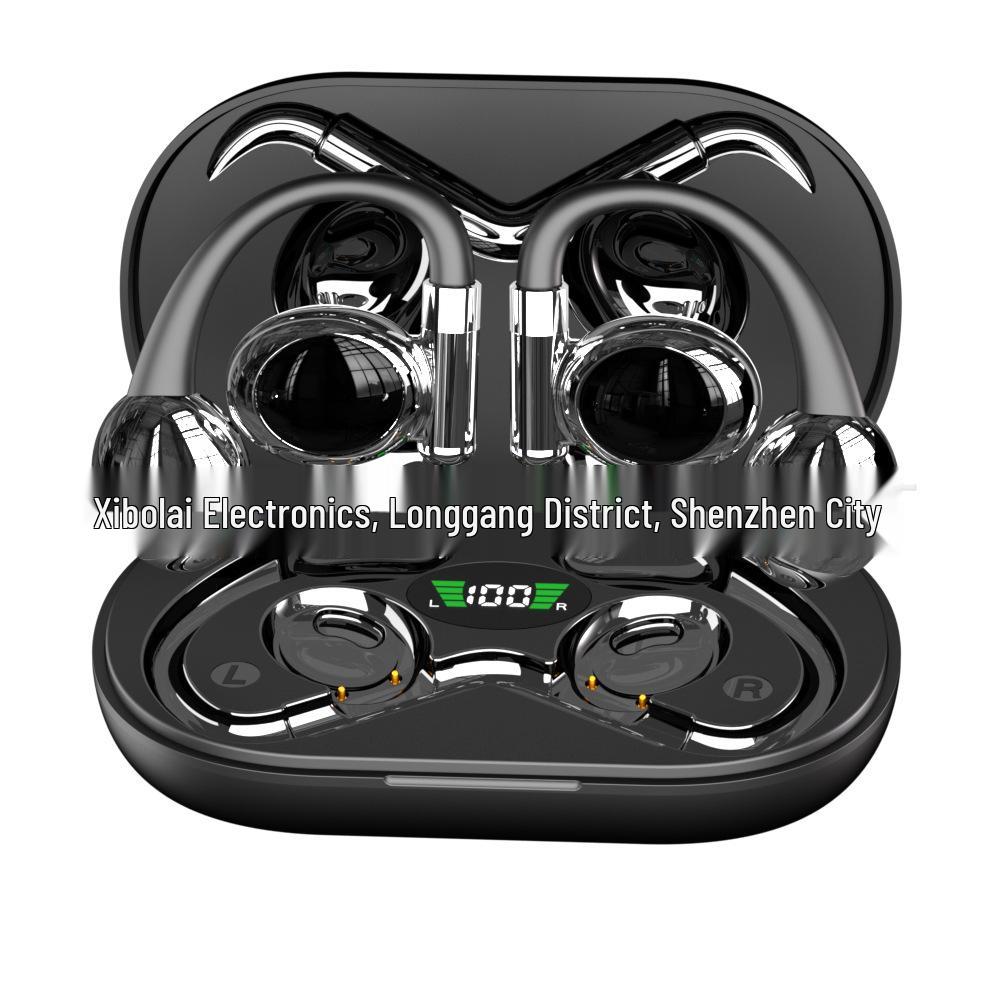Wireless In-Ear Clip-on Sport Earbuds with Ultra-Long Battery Life, Compatible with Apple and Huawei