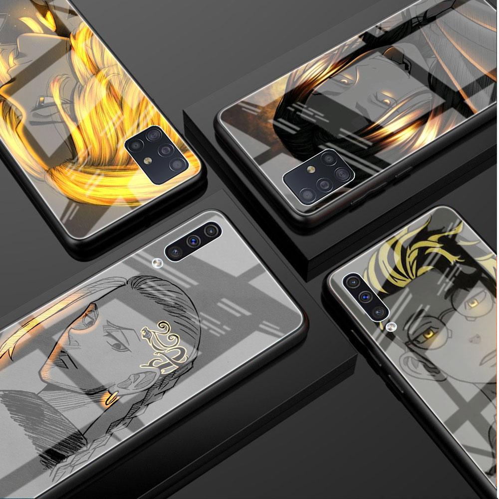 Glashülle für Samsung Galaxy A52 A71 A50 A51 A70 A21s A31 A72 A10 A12 A30 A22 5G Handyhülle Japan Anime Tokyo Revengers
