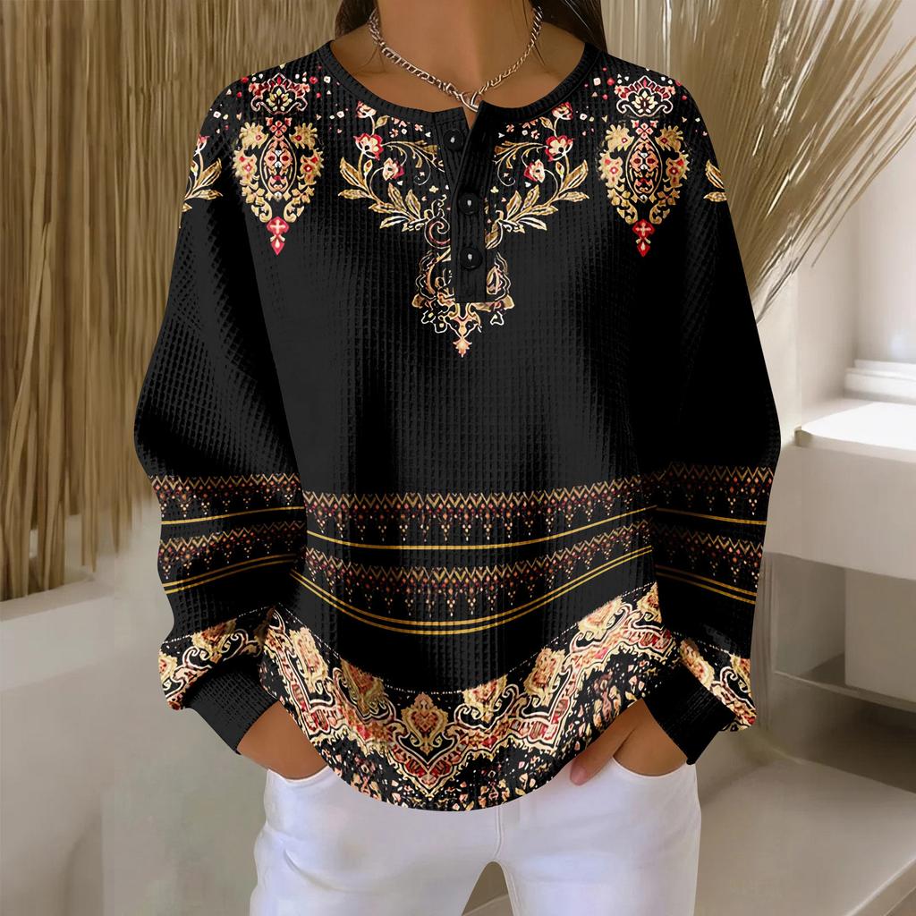 Women's Casual Shirts Long Sleeve Tops Button Up V Neck Loose Knit Fall Favorites For Women