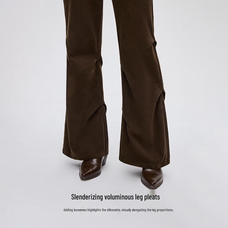 ONLY Women's 2025 Winter Retro High-Waist Cotton Flared Pants