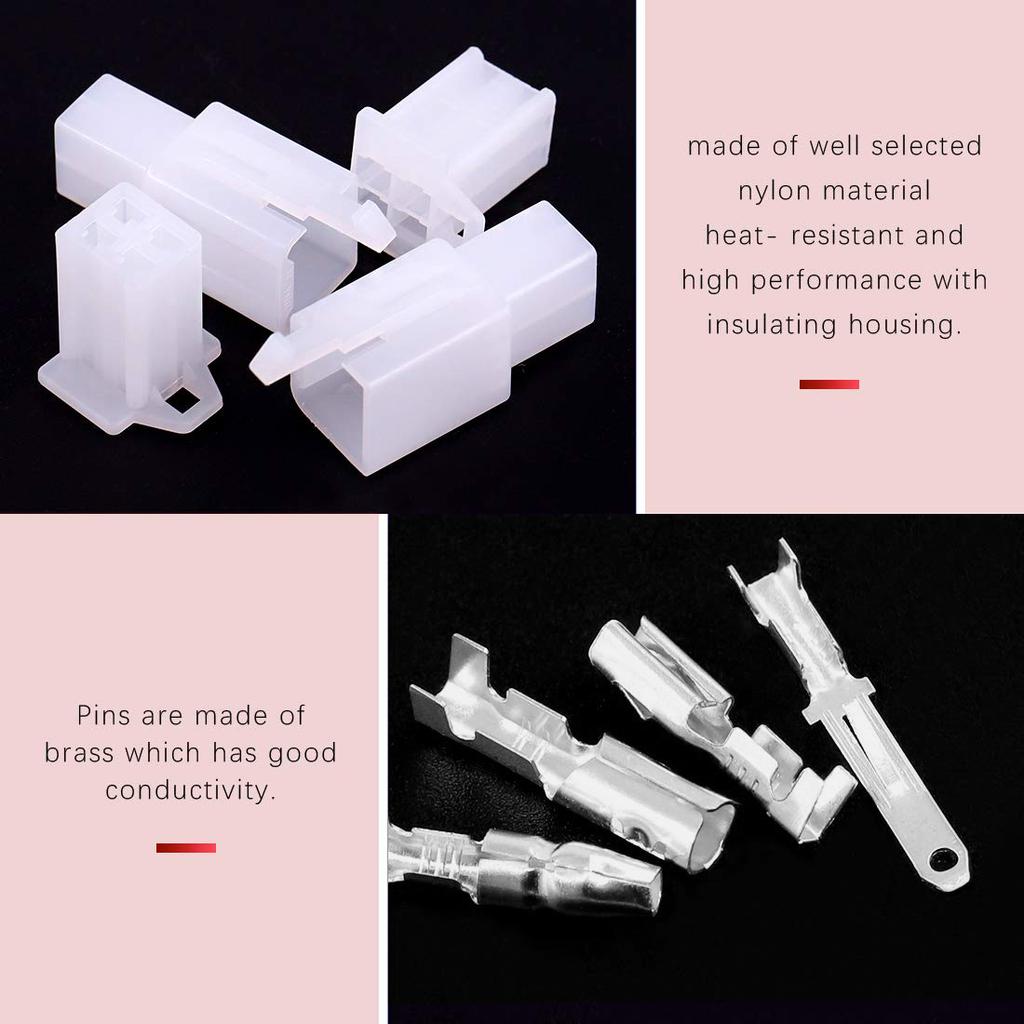 10 Satz 2,8 mm Auto Automobil Steckverbinder Set 2 3 4 6 Pin Elektrische Drahtverbinder Set für Motorrad Motorrad Auto Boote