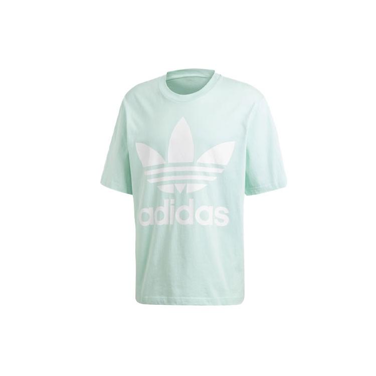 adidas originals Large Logo Printing Round Neck Short Sleeve Mint Green Men s DH5839 L