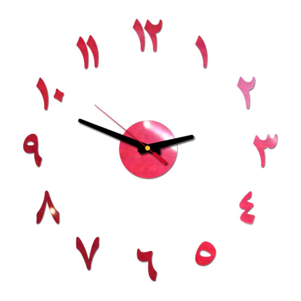 Self-adhesive Sticker Home Decoration Silent Quartz DIY Wall Clock Mirror Surface Coffee Cups Decal