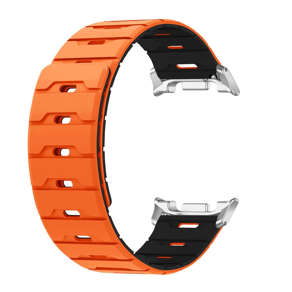 Magnetiskt Band För Samsung Galaxy Watch 8/8classic Ultra 2025/7 47mm Tvåfärgat Silikonband För Galaxy Justerbart Sportarmband