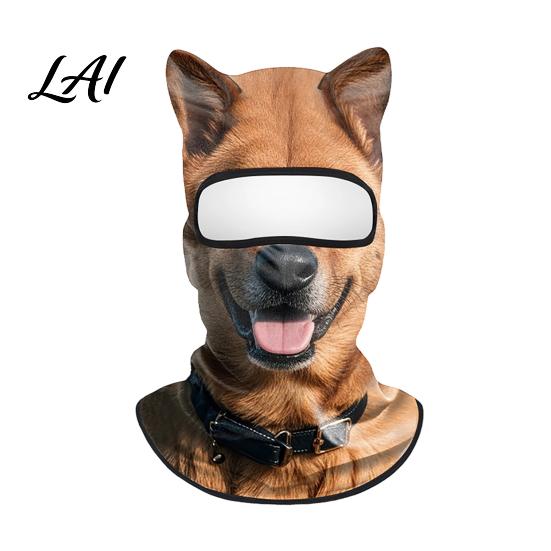 Cappuccio con Fantasia di Animali Realistica Maschera Integrale 3D con Orecchie Antivento Maschera Facciale da Ciclismo per Autunno Sci Inverno Copertura Protezione Solare Costume di Halloween